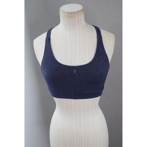 NOBULL Sports Bra Medium Criss Cross Straps Blue Athletic Workout Activewear